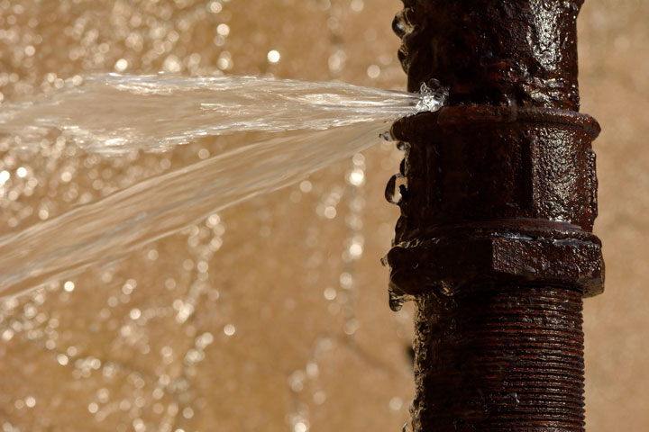 A leaky pipe would require a pipe repair service